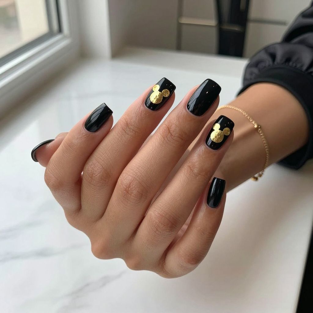 Classic Mickey Ears in Black and Gold