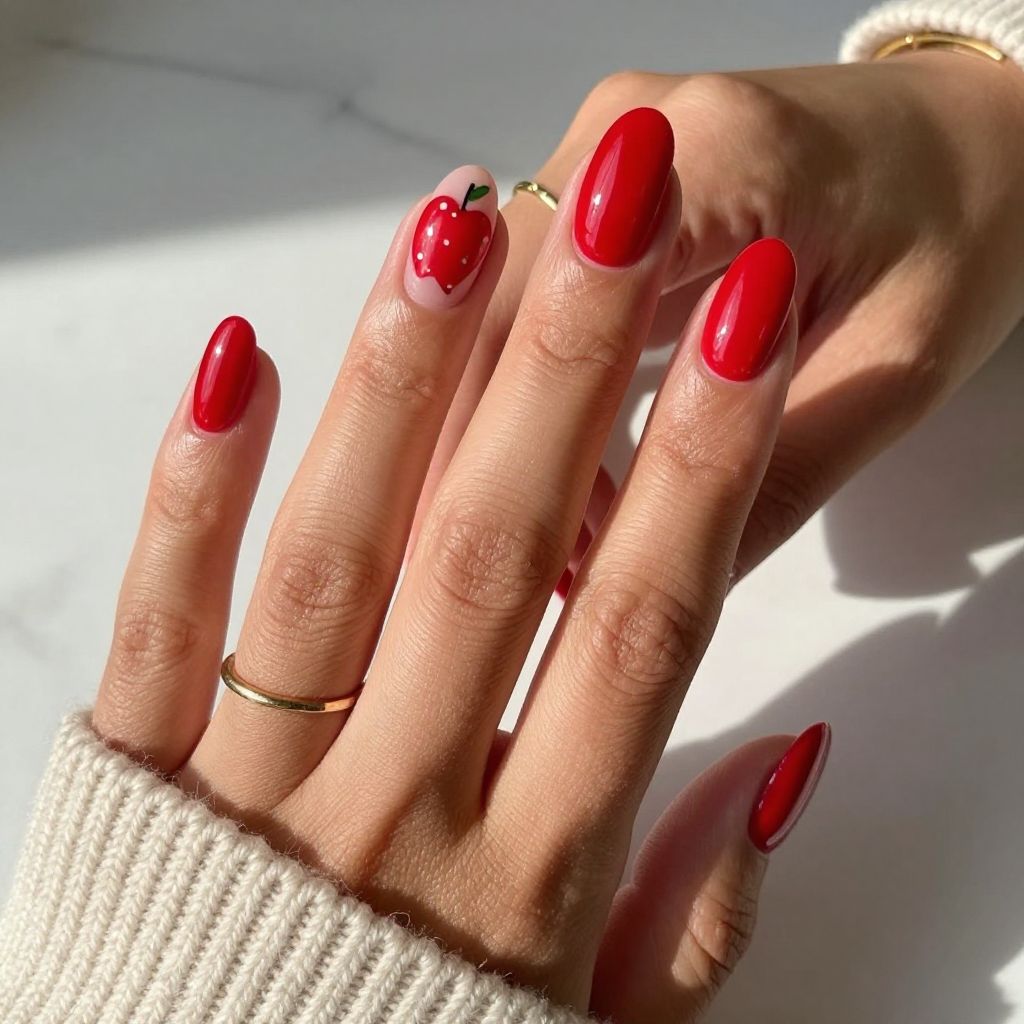 Whimsical Snow White Apple Accent