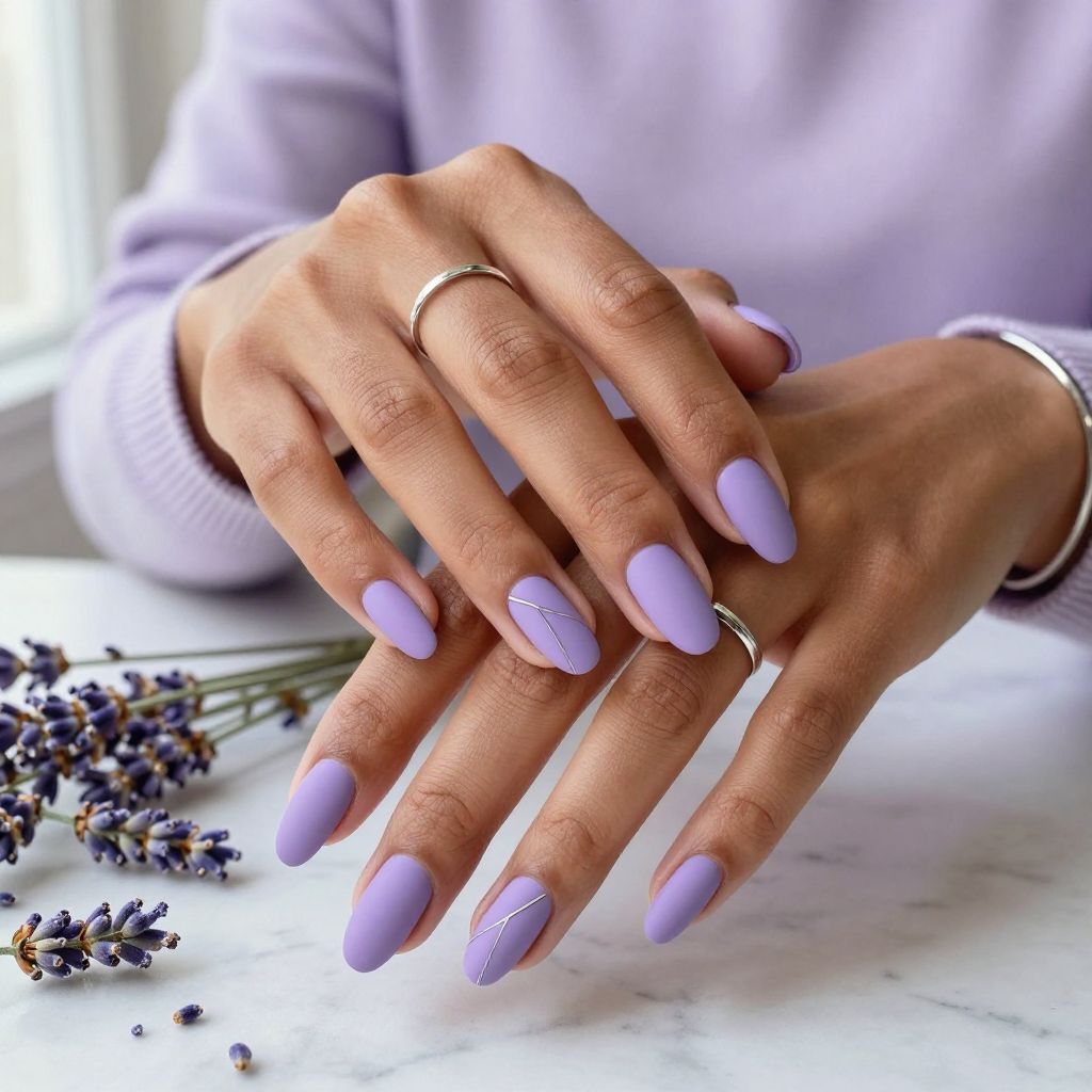 Dusty Lavender Almonds with Silver Ring Detail
