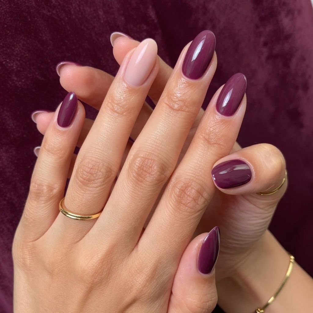 Velvet Plum Almonds with Matte and Gloss Contrast