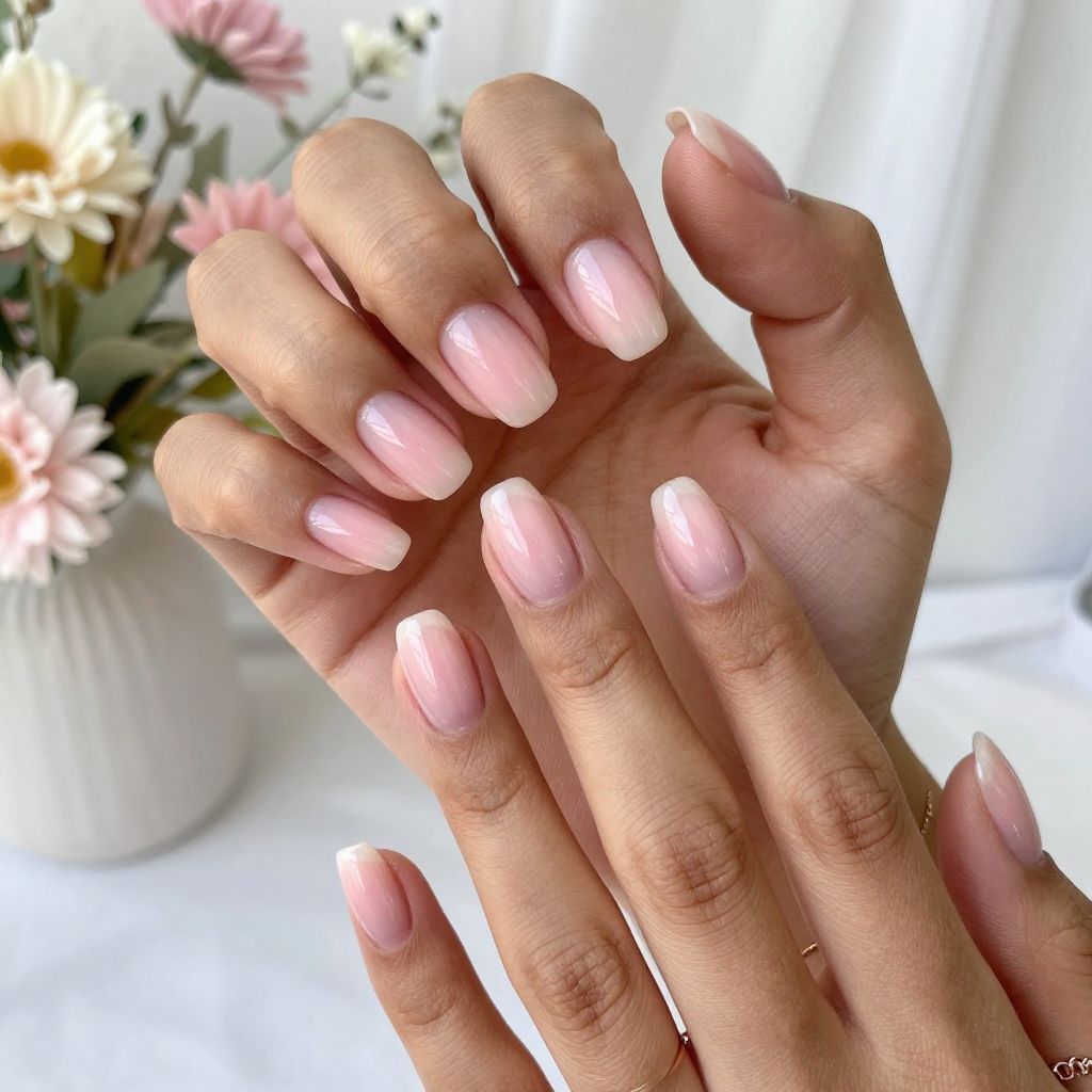 Delicate Pink with Sheer Tips
