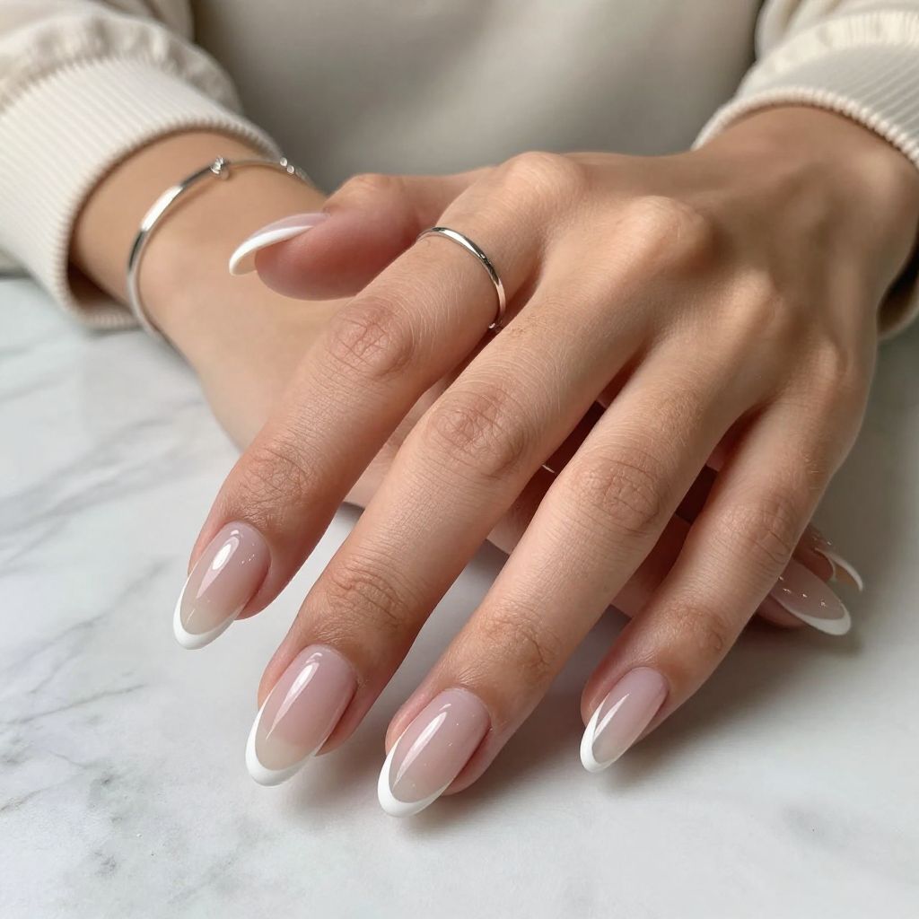 Transparent Base with White French Outline