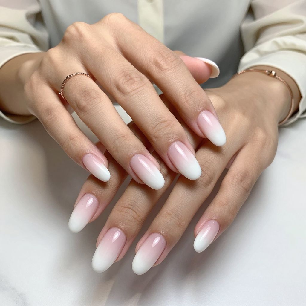 Soft Pink to White Fade
