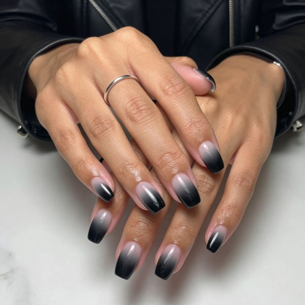Chic Black to Gray Ombre