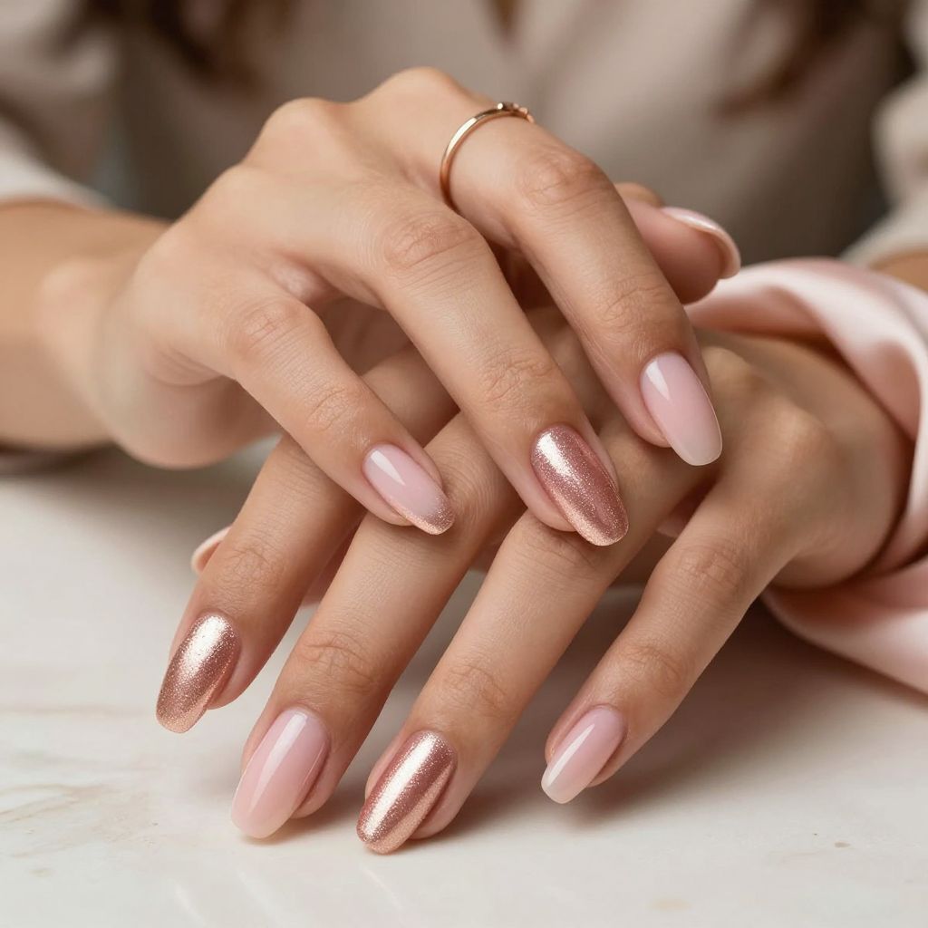 Rose Gold and Blush Ombre
