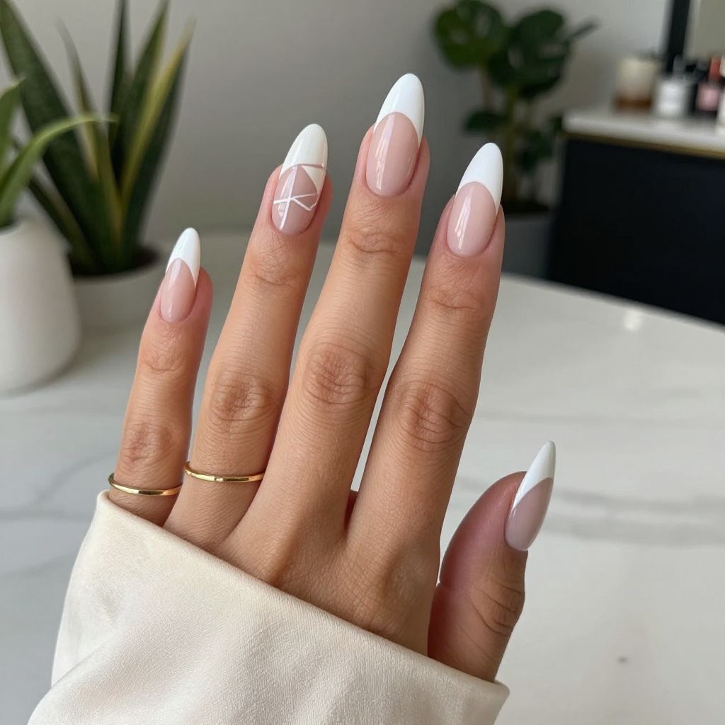 Negative Space White Tips