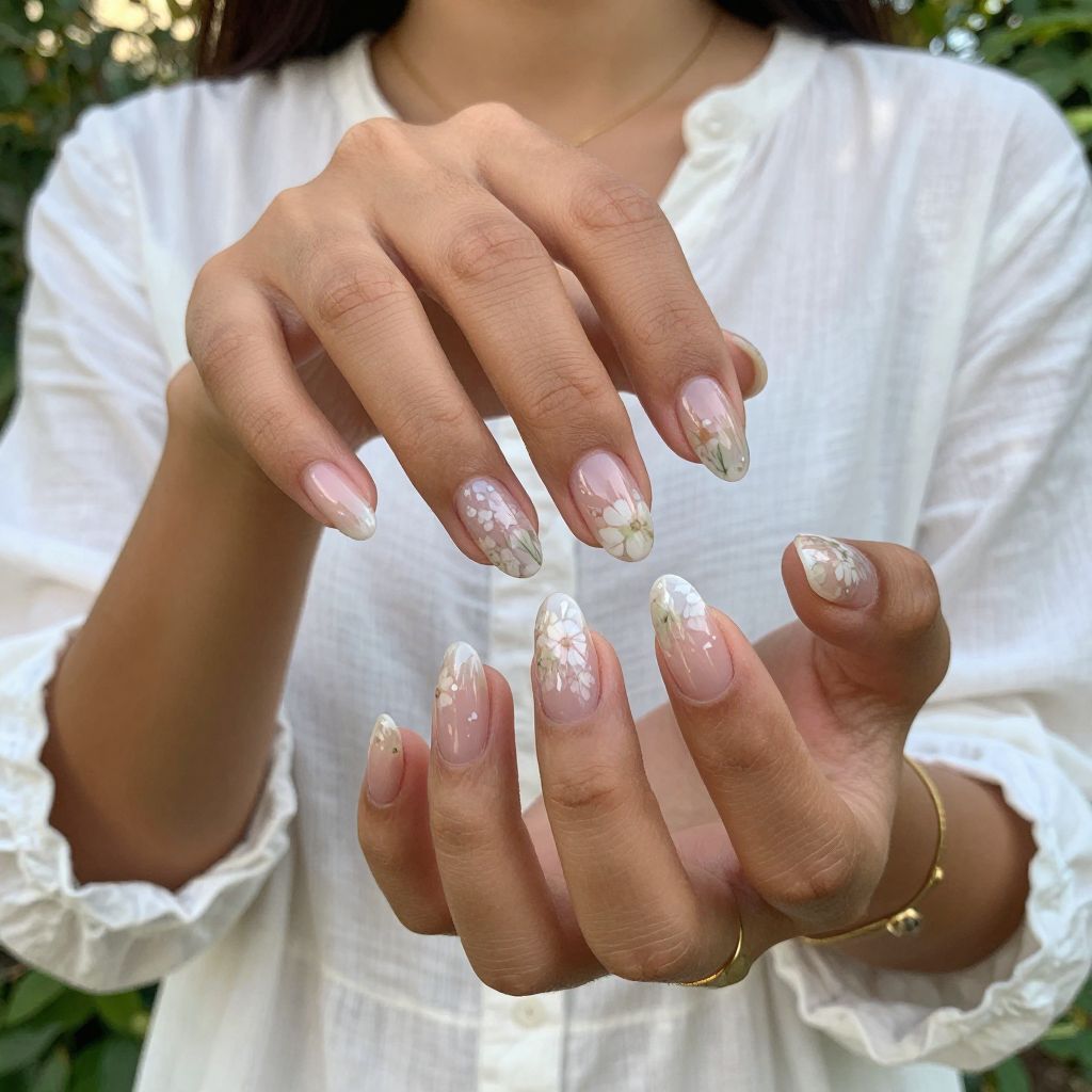 Clear Gel with Floating Florals