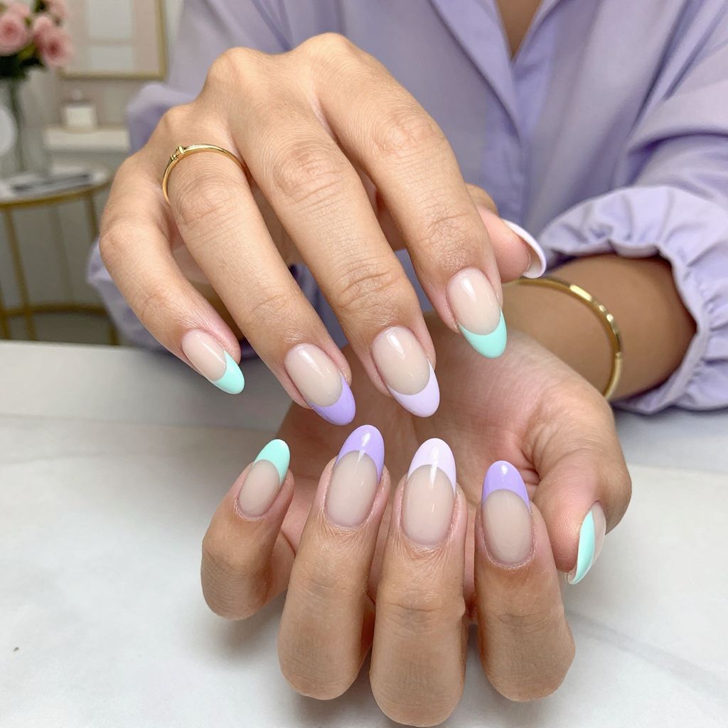French Manicure with a Twist