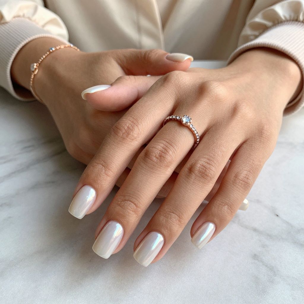Elegant Pearl White Glow