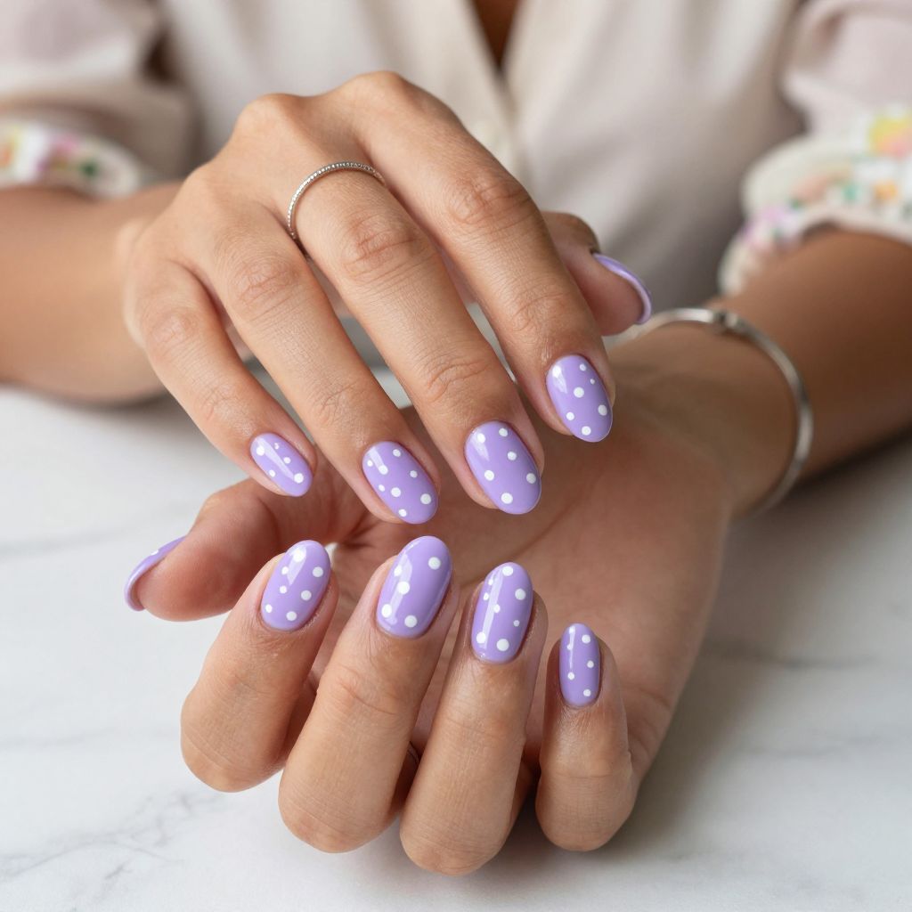 Pastel Purple Polka Dots