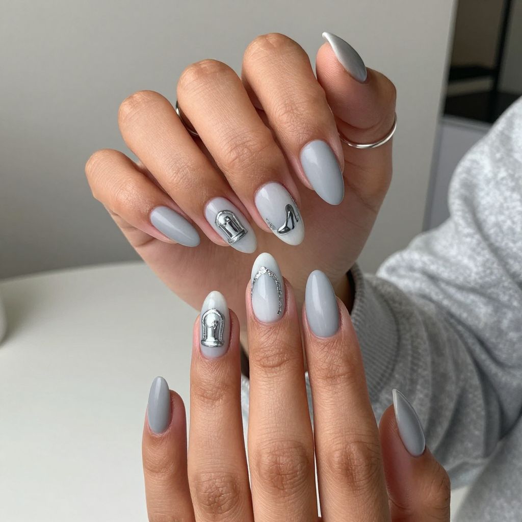 Graveyard Glam With Cinderella nails