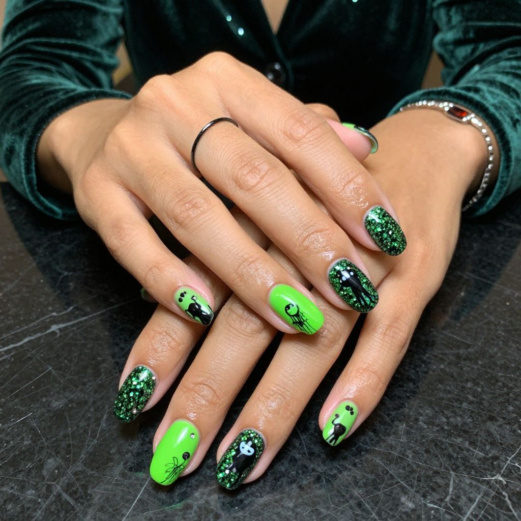 Oogie Boogie Bold Bling nails