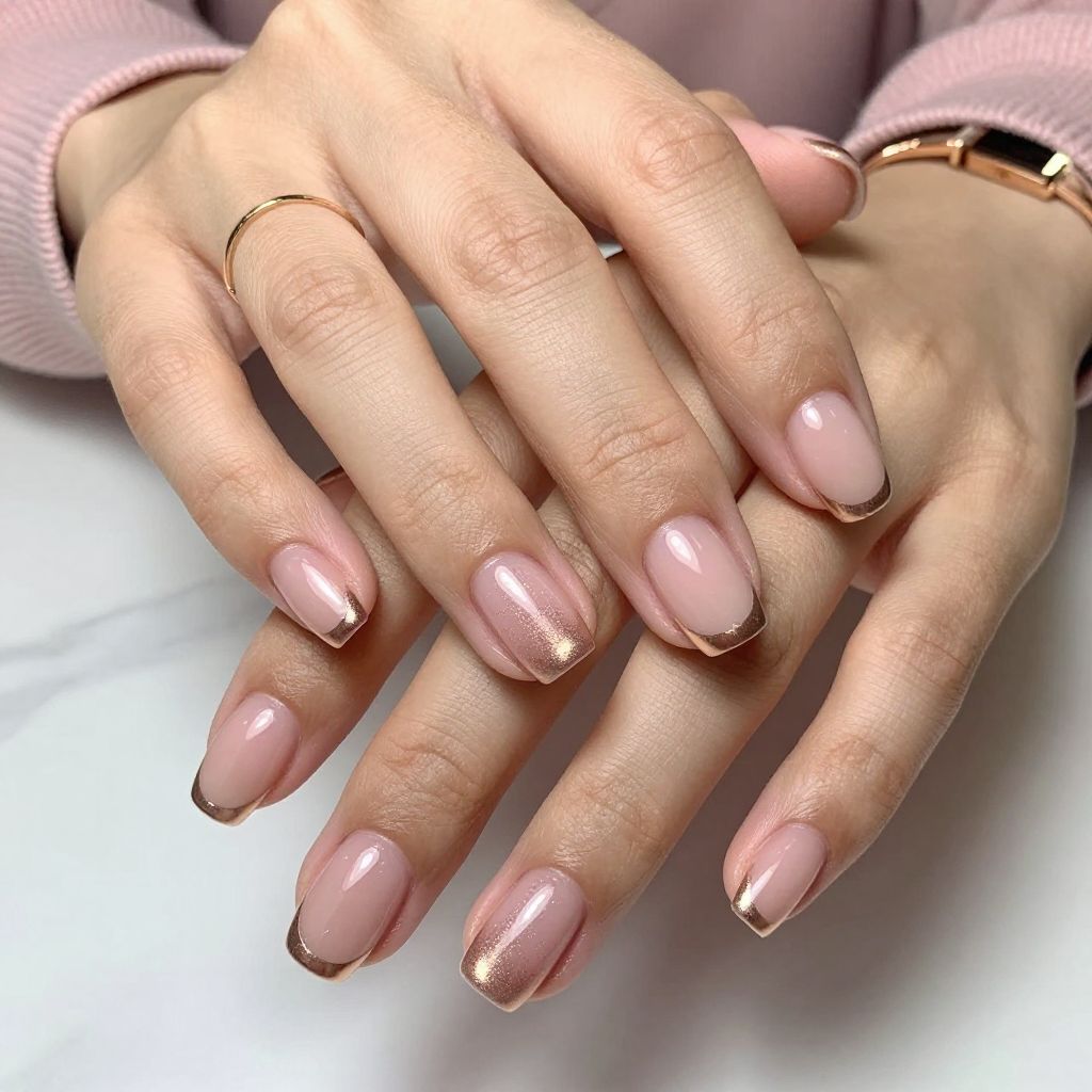 Metallic Rose Gold Edges