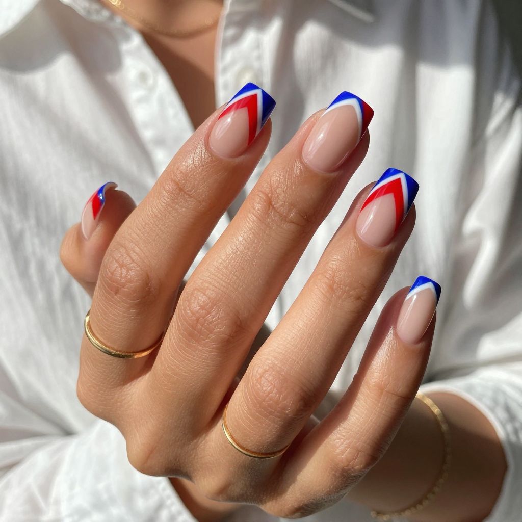 Patriotic Chevron Tips