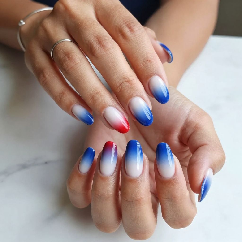 Red, White, and Blue French Fade