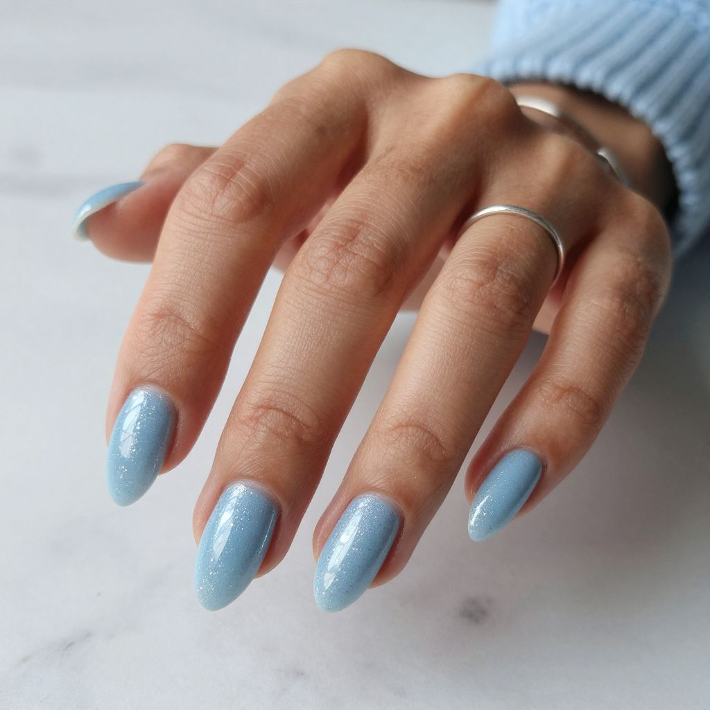 Icy Blue Glitter Sheen