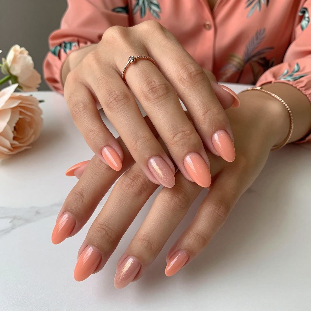 Soft Coral Peach Glow