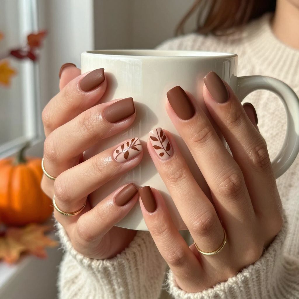 Cocoa Brown with Matte Leaves