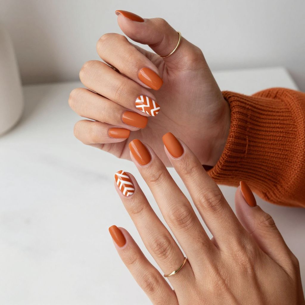 Burnt Orange Chevron