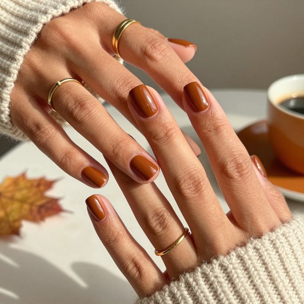 Pumpkin Spice Brown with Glossy Finish