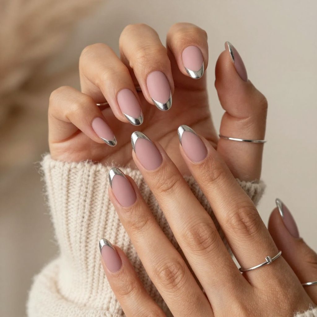 Rose Matte with V-Shaped Metallic Tips