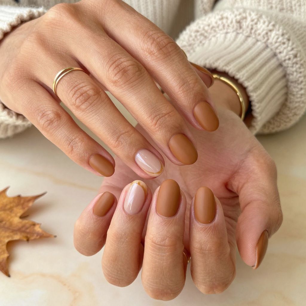 Caramel Matte with Clear Glossy Accent