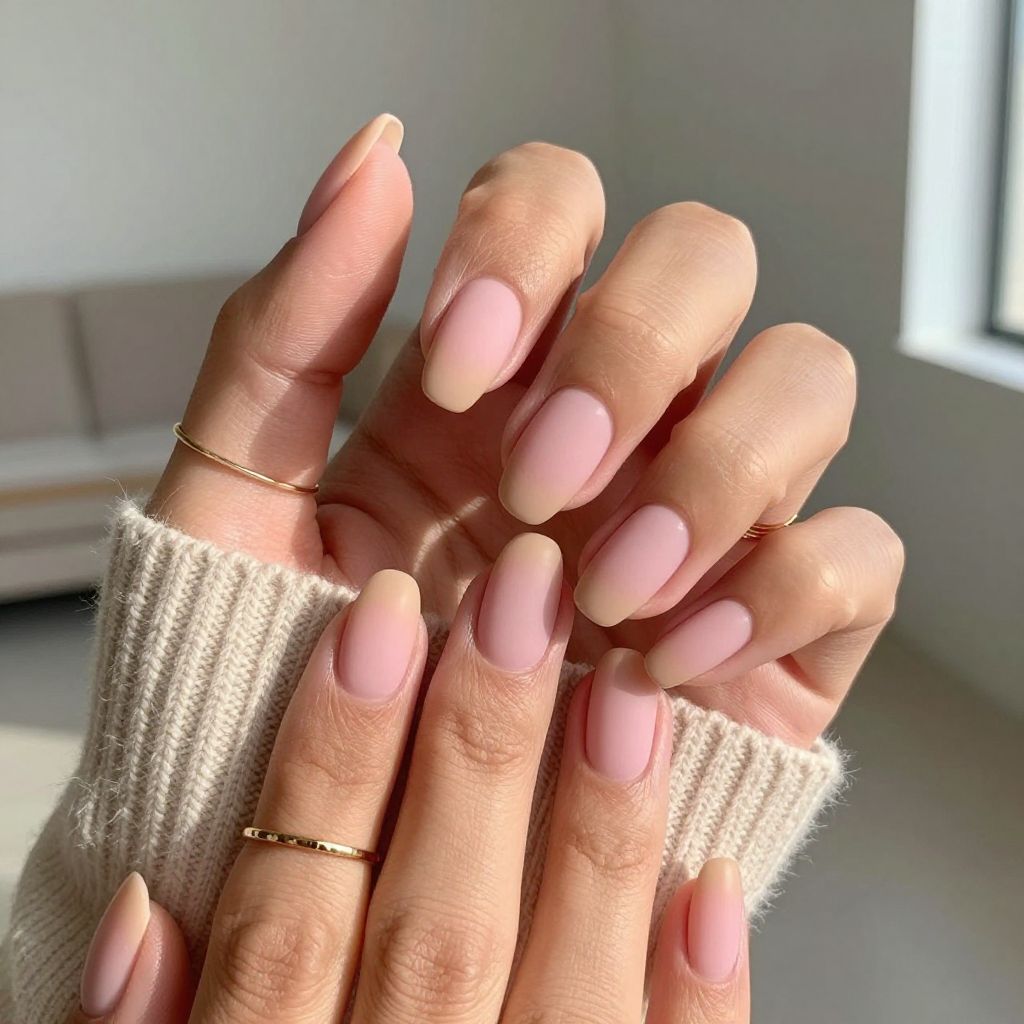 Nude Ombre with Matte Topcoat