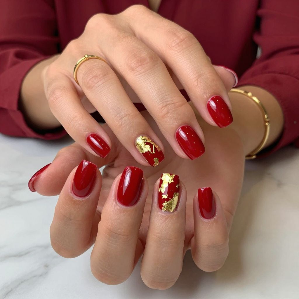 Classic Red with Gold Accents