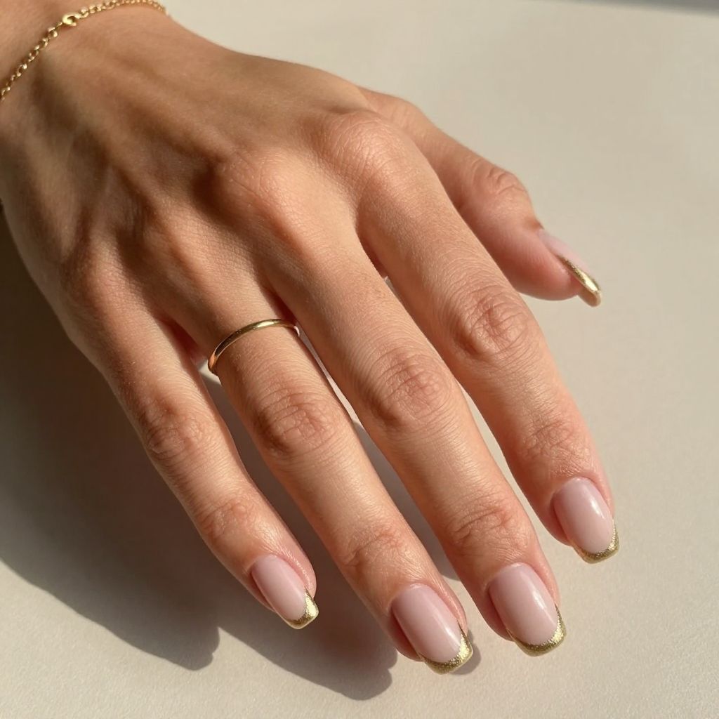 Soft Nude with Metallic Tips
