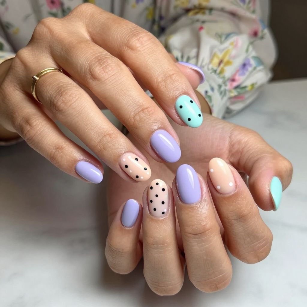 Pastel Dreams with Dots