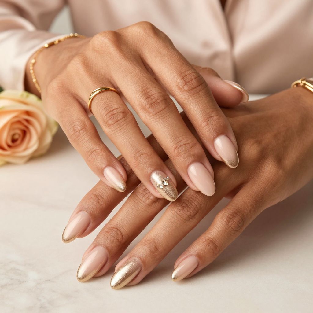 Champagne Gold Chrome French