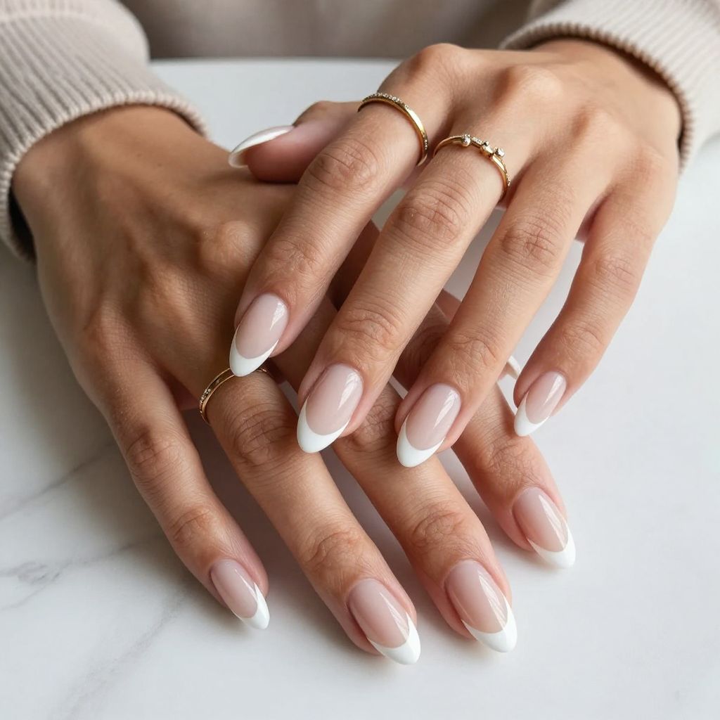 Sharp White Chrome Tips