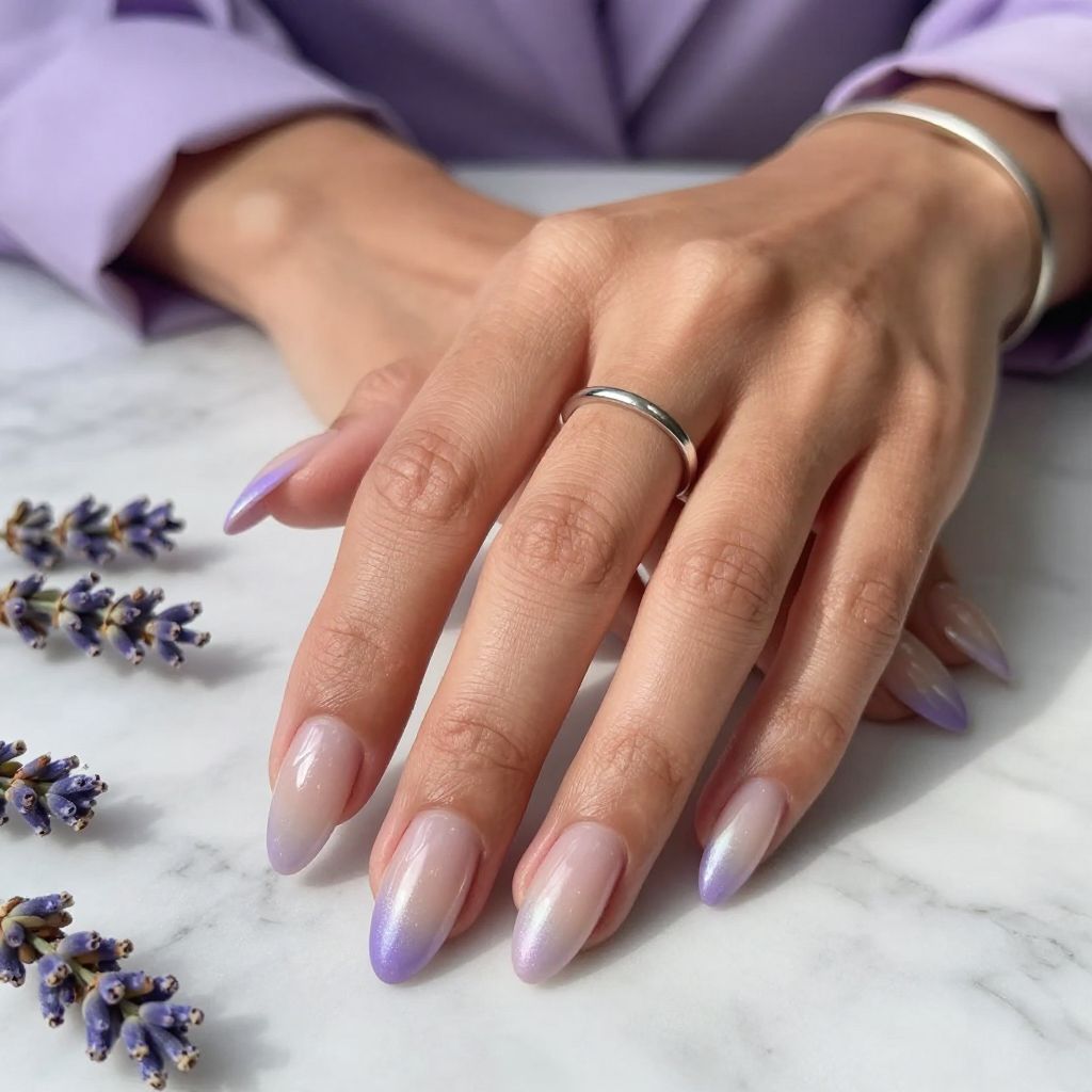 Soft Lavender Chrome Fade