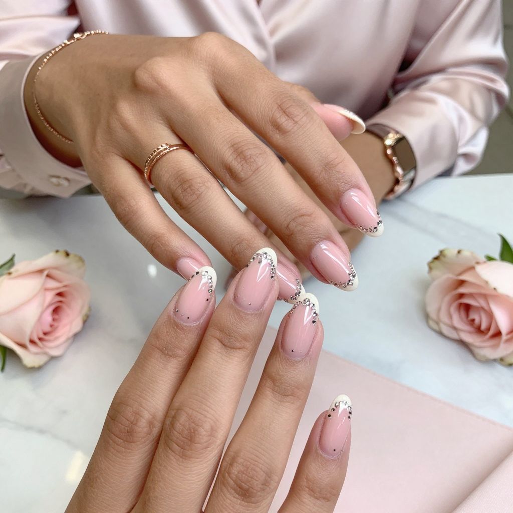 Blush Pink Glitter Crystals Combo