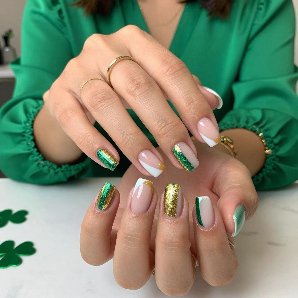 Sparkling Irish Flag Stripes