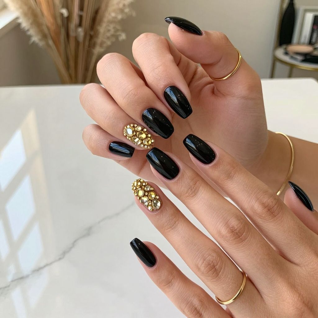 Opulent Gold Rhinestone Statement