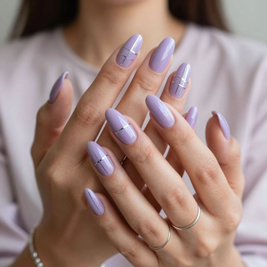 Lavender Haze with Silver Stripes