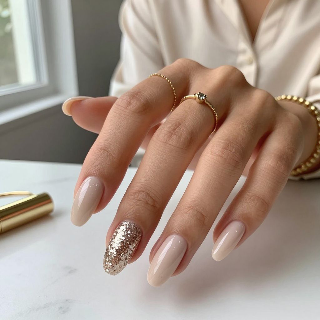 Champagne Blush Glitter Burst