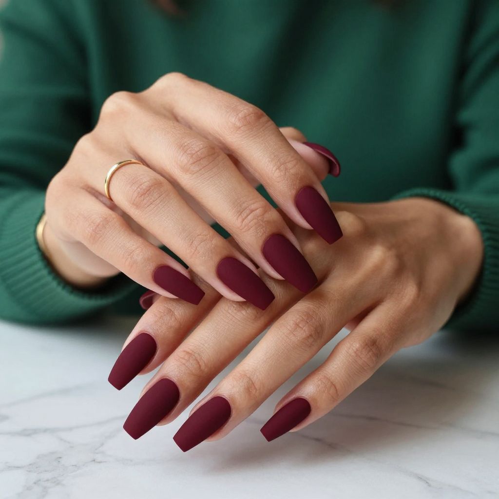 Matte Burgundy Drama