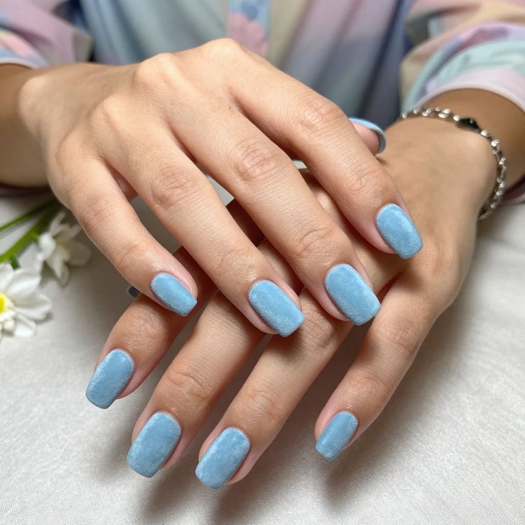 Baby Blue Velvet Touch