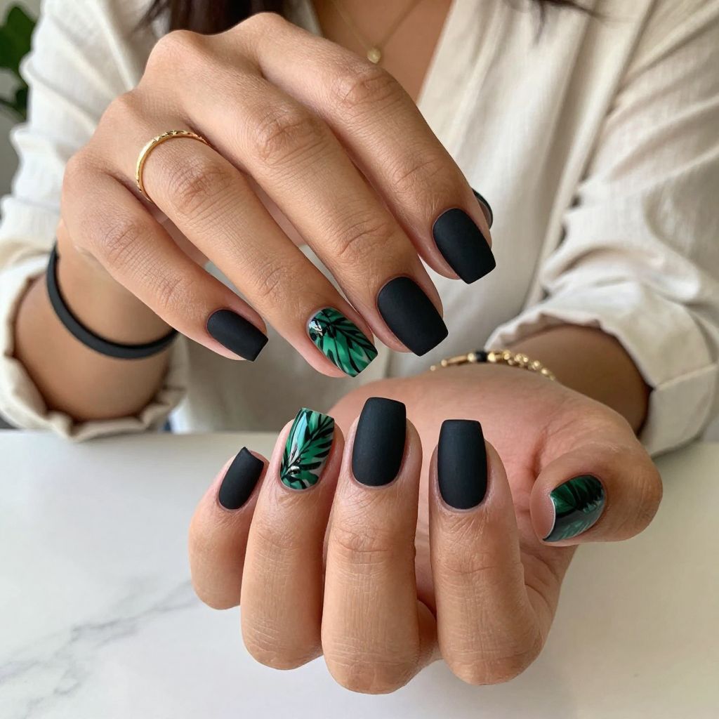 Matte Jungle Leaf Accents