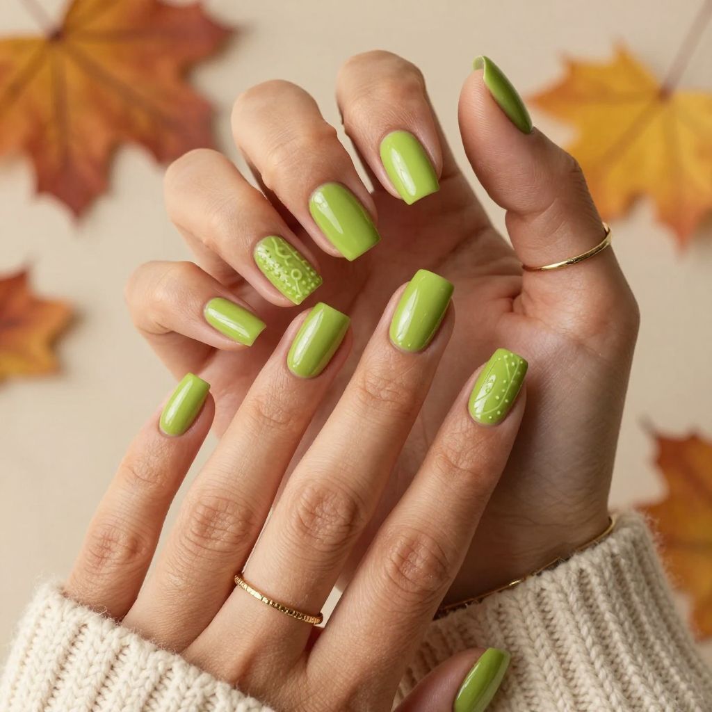 Chartreuse Shine with Textured Accents
