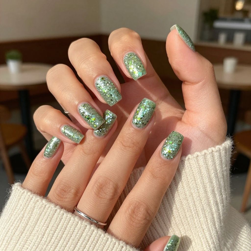 Pistachio Green Glitter Bomb