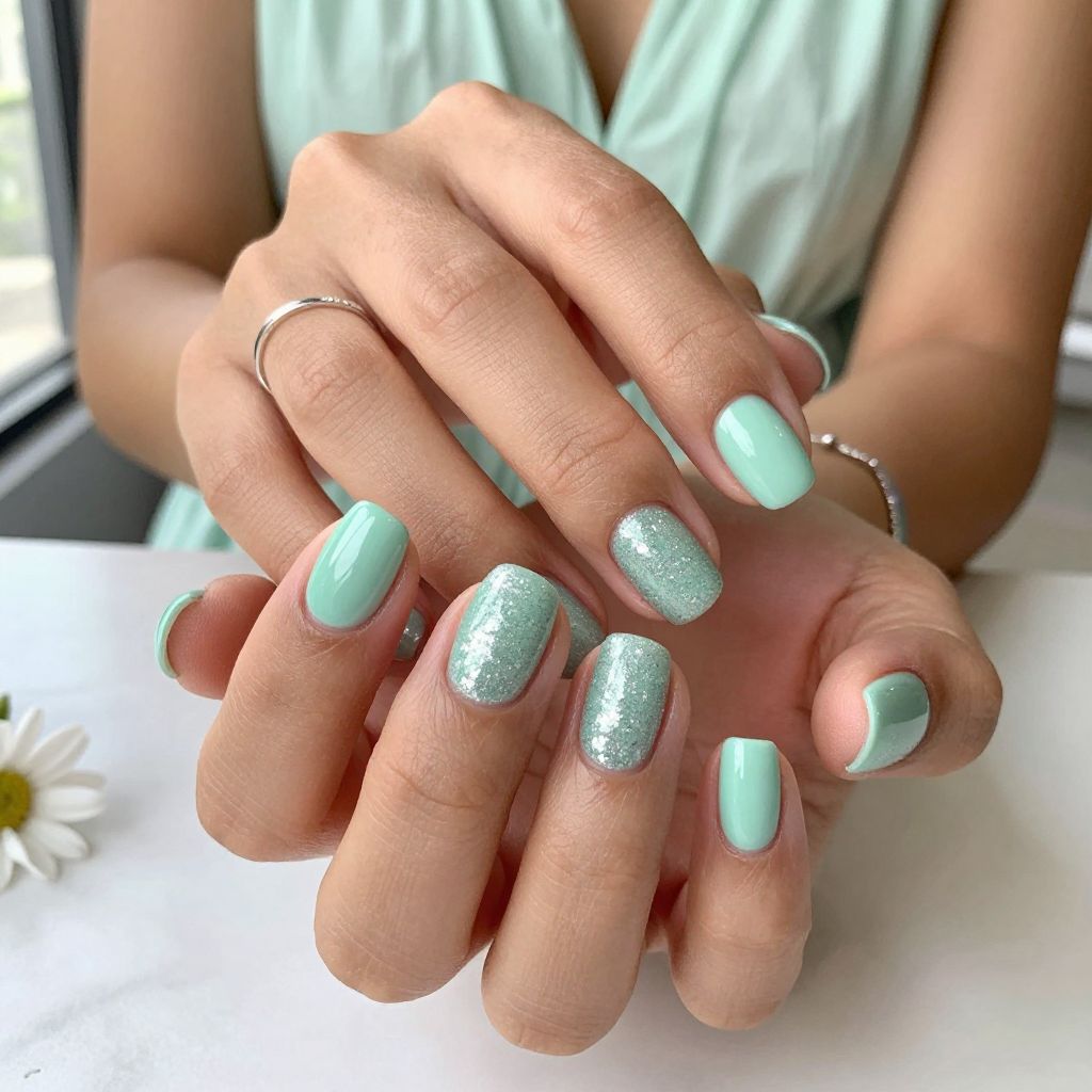 Seafoam Glitter Glamour
