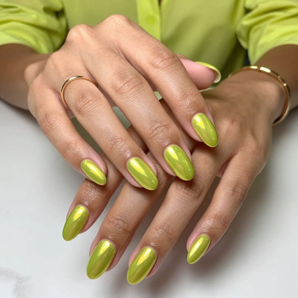 Chartreuse Chrome Glam
