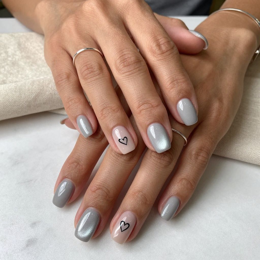 Soft Grey Heart Haze