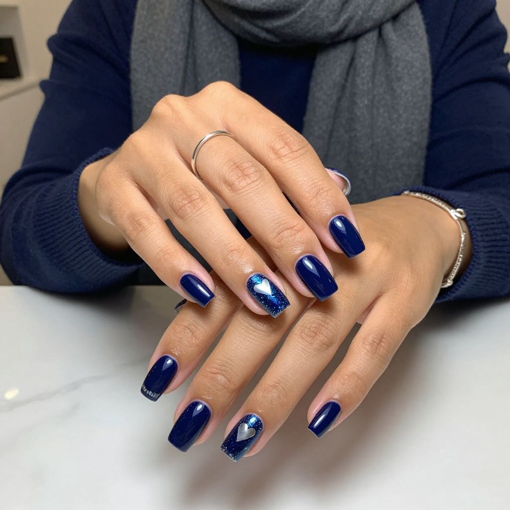 Midnight Blue Heart Spark