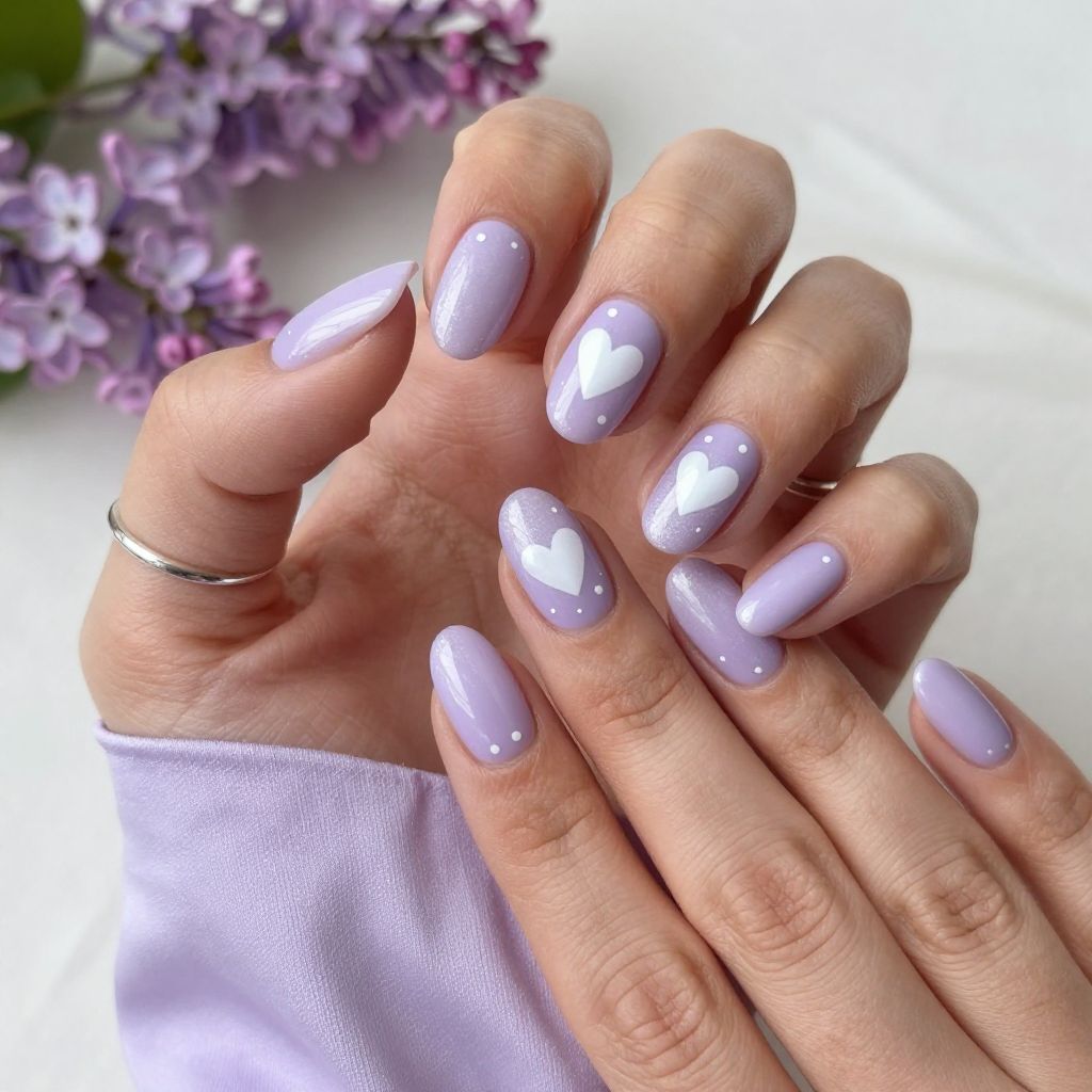 Soft Lavender Heart Whispers