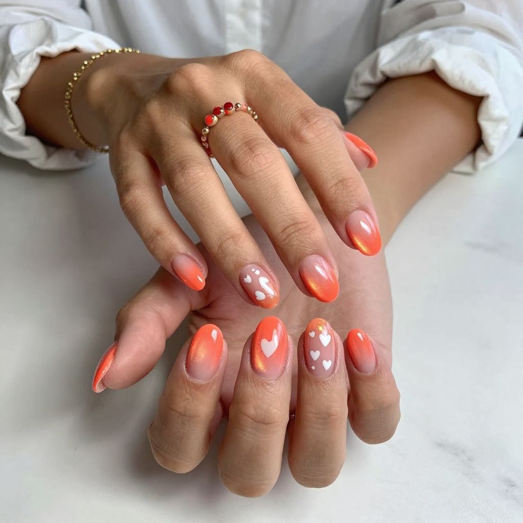 Fiery Coral Heart Flicker