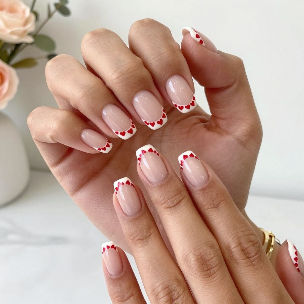 Classic French with Tiny Heart Border